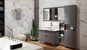 Mueble <span class=keywords><strong>de</strong></span> <span class=keywords><strong>Baño</strong></span> Independiente Laminado Gris, Mueble <span class=keywords><strong>de</strong></span> <span class=keywords><strong>Baño</strong></span> Personalizado OEM, Lavabo Individual con Encimera <span class=keywords><strong>para</strong></span> el Hogar - Product Image 5