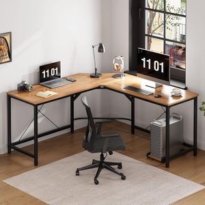Oficina en casa estudiante estudio dormitorio estilo moderno Escritorio de oficina en casa Esquina de arco mesa de estudio en forma de <span class=keywords><strong>L</strong></span> Escritorio de Juegos de ordenador - Product Image 3