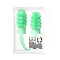 Limpiador Dental de Silicona de Doble Punta de 360 Grados, Ecológico, Duradero, Portátil, Elimina el Mal Aliento, Multicolor, Gran Venta