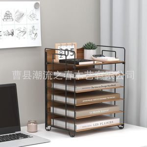 Creative office desktop organizer, <b>file</b> organizer, university dormitory desk multi-tier desktop <b>storage</b> rack - Product Image 2