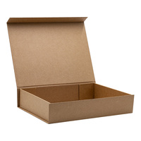 Coffret cadeau pliable en papier kraft rigide, avec couvercle magnétique, personnalisé et design de ruban, 50mm