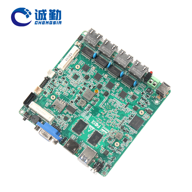 Factory Intel 8th Gen J4125 N4100 Nano Itx Motherboard 4*2.5G Lan 1*DDR4 RS232 1*HD 1*VGA X86 Firewall Industrial Motherboard