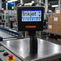Draagbare, handzame hogesnelheids inkjetprinter voor het printen van data, verzegeling, QR-codes en houdbaarheidsdata op kartonnen dozen, flessen en blikken