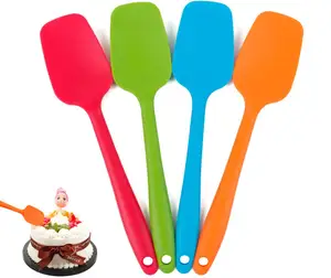 Long Silicone Spatula Spoon Silicone Kitchen Spatula Supplier Silicon Hot Selling Golden Baking & Pastry Tools 1 Per Kit 100 Pcs