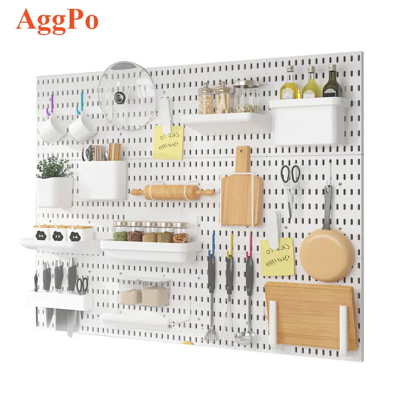 Kit combinato pannello forato, appeso modulare per Organizer per armadio, Rack di stoccaggio per pannelli perforati, Display per ornamenti