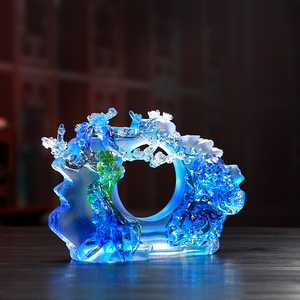 100% authentische handgemachte Kristallglas Kunst skulptur farbige Liuli <span class=keywords><strong>Craft</strong></span> Andere einzigartige Kristall Handwerk - Product Image 5
