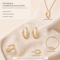 Pendientes de Aro Abiertos Cuadrados de Acero Inoxidable en Tono Dorado, Pendientes de Moda, Joyería para Mujer, Accesorios de Moda para Mujer