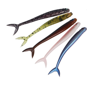 Señuelo de Pesca Suave, Paquete de 45 Unidades, Señuelo Artificial Biónico de Cola de Horquilla para Pesca de Lubina, Señuelos Suaves para Agua Dulce YJ-L-13 - Product Image 1