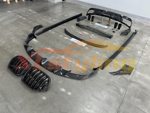 XLstyling vendita calda auto LD kit di LD Aero in carbonio vera griglia minigonne laterali con labbro anteriore diffusore posteriore Spoiler per <span class=keywords><strong>bmw</strong></span> F96 X6M - Product Image 2
