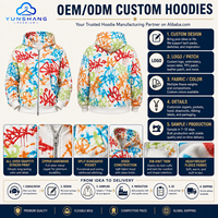 Sweatshirt Vintage Unisex Hip Hop 100% Katun dengan Ritsleting Seperempat dan Bordir 3D Ukuran 5XL, Finishing Pewarnaan Garmen - Koleksi Musim Semi