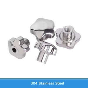 Pegangan tombol bintang benang wanita dalam baja tahan karat berbentuk bintang lubang buta penjepit kacang prem roda tangan M6-M20 untuk mur - Product Image 2