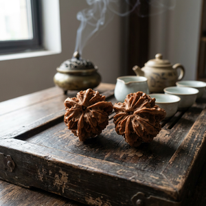 Noci Gu Yue Xian <span class=keywords><strong>San</strong></span> Leng Wenwan Premium, Raccolte a Mano, Intagliate, Souvenir da Collezione per Regalo Culturale |   Artigiano <span class=keywords><strong>Zen</strong></span> di Lusso - Product Image 4