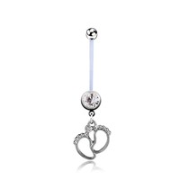 Mode piercing bijoux acrylique tige douce ventre anneau femmes enceintes ventre piercing pied nombril ongles bijoux