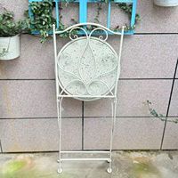 Ensemble table et chaises pliantes contemporaines en fer forgé pour extérieur, design durable pour cour, balcon, jardin
