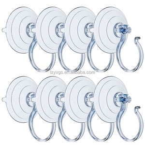 Tùy Chỉnh 85Mm Kích Thước Lớn Trong Suốt Giáng Sinh Vòng Hoa Móc Của Nhãn Hiệu Cốc Hút Lưu Trữ Móc Cho Vớ Tùy Chỉnh Giáng Sinh - Product Image 1