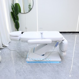 เตียงนวดหน้าไฟฟ้า Modern White Motors พร้อมไฟ LED สำหรับต่อขนตา - Product Image 3