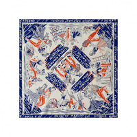 Écharpe en polyester pour femme, motif vintage, accessoire de mode extérieur, légère, douce, polyvalente, pour le cou ou comme bandeau