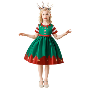 I bambini del fiocco di neve di nuovo stile di mqitz vestono i <span class=keywords><strong>cartoni</strong></span> <span class=keywords><strong>animati</strong></span> di modo <span class=keywords><strong>delle</strong></span> ragazze stampano i costumi di natale dei vestiti da principessa - Product Image 1