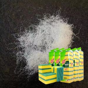 Fibre de polyamide Nylon 66 15D/17dtex*40~55mm, ondulée, semi-terne, vierge, brute, pour le filage de tampons à récurer en éponge propre - Product Image 3