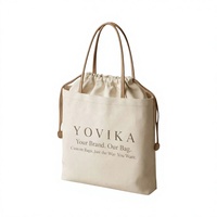 Sac fourre-tout en toile personnalisé avec cordon de serrage, logo de marque, sac de shopping réutilisable avec fermeture éclair, emballage cadeau pour la vente au détail