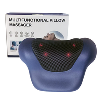Masseur de cou chauffant avec 3 modes, appareil de traction cervicale rechargeable pour soulager la douleur et la relaxation musculaire