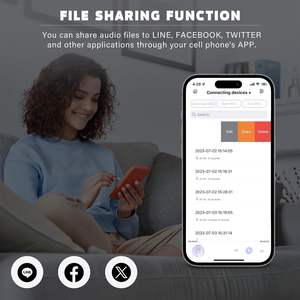 Grabadora <span class=keywords><strong>de</strong></span> <span class=keywords><strong>Voz</strong></span> Inteligente <span class=keywords><strong>de</strong></span> 64 GB, Grabadora Activada por <span class=keywords><strong>Voz</strong></span> con Aplicación, Dispositivo <span class=keywords><strong>de</strong></span> Grabación Continua <span class=keywords><strong>de</strong></span> 60 Horas para Reuniones, Conferencias - Product Image 4