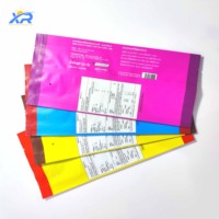 Op maat gemaakte glanzende afwerking bedrukte aluminiumfolie verpakkingszakjes, plastic zakjes voor koekjes, plastic zakken met achterzegel voor voedselverpakkingen