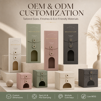 Boîte d'emballage en carton kraft pliable avec fenêtre découpée sur mesure pour diffuseur de parfum et huiles essentielles, vente en gros