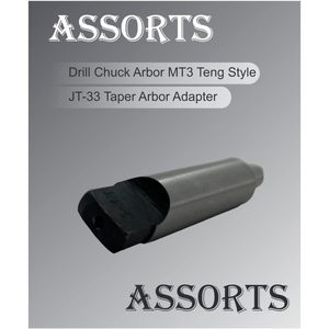 Adaptateur de mandrin conique ASSORTS JT-33 MT3, style Teng, en acier allié, compatibilité optimisée pour diverses applications - Product Image 2