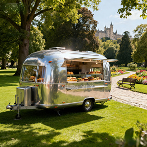 Grandes remorques en aluminium 2025 entièrement équipées, chariot de camion, caravane alimentaire avec véranda à vendre - Product Image 6