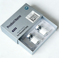 Étiquettes personnalisées imprimées avec logo pour flacons de peptides 1ml 3ml 10ml, boîtes holographiques en carton pour flacons individuels, étiquettes d'emballage pour plateaux en plastique