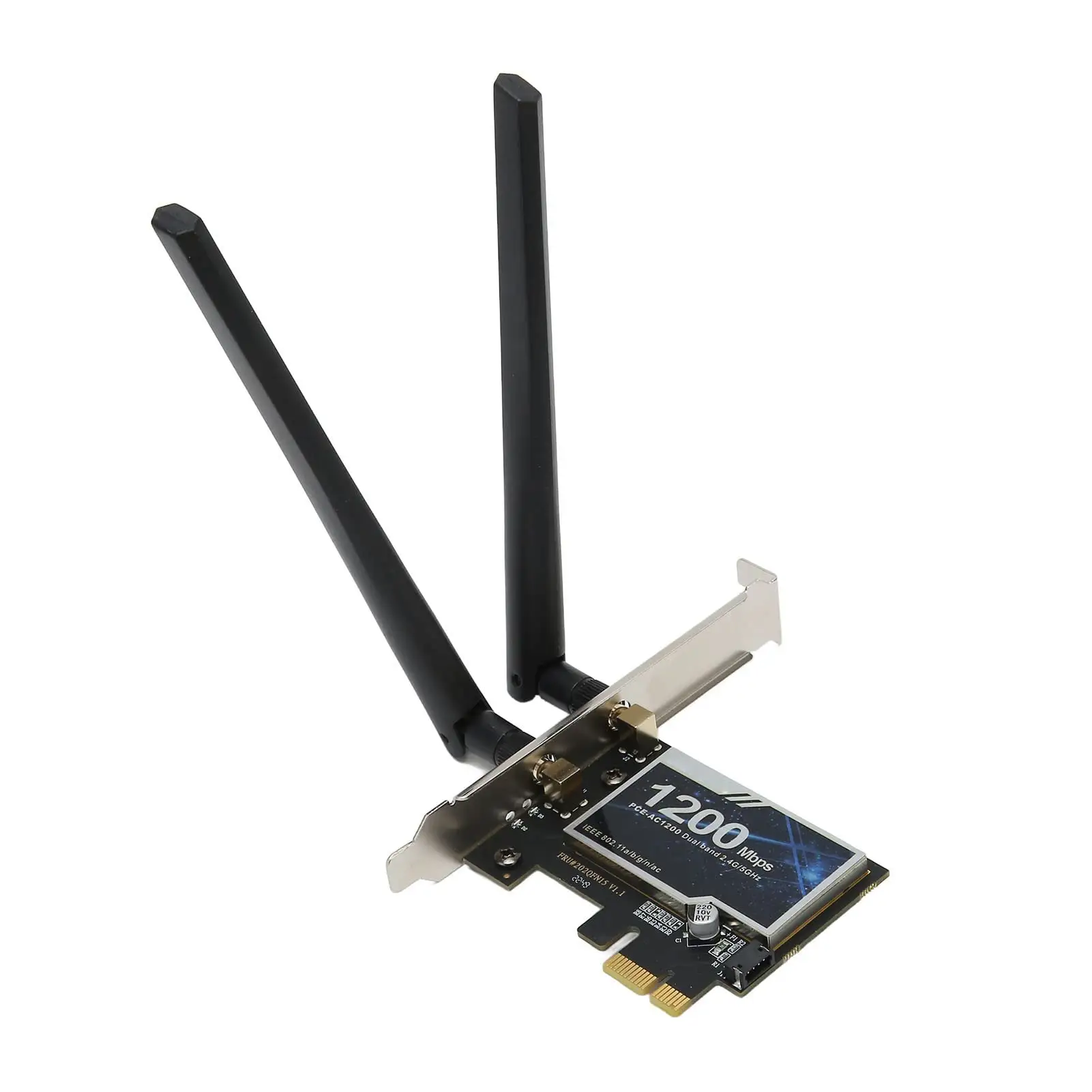 AC1200 PCIe WLAN-Karte für PC BT 4.2, Dual-Band-Wireless-Netzwerkkarte (2.4 GHz und 5 GHz) für Glücksspiel, Streaming