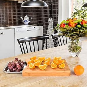 Planche à découper <span class=keywords><strong>en</strong></span> bambou sans désordre avec plateau à tiroir coulissant Planche à découper <span class=keywords><strong>en</strong></span> <span class=keywords><strong>bois</strong></span> avec plateaux - Product Image 4