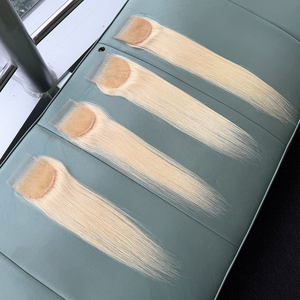 ผมแท้บราซิล 100% แบบตรง 613  ขนาด 12-22 นิ้ว สีบลอนด์  แบบ HD Lace Closure 4x4 จากโรงงานโดยตรง - Product Image 6