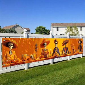 Pancarta Larga de Halloween para Cementerio, con Diseño de Ceñador de Almas Espeluznante, <span class=keywords><strong>Bosque</strong></span> Neblumado y Temática de Cementerio, Letrero Grande para Jardín Exterior para Fiestas, Personalizable - Product Image 2