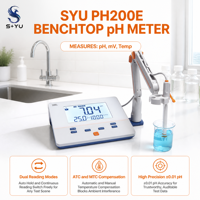 pH-mètre SYU PH200E à double lecture, fonction de maintien automatique, lecture continue, ATC, MTC, haute précision, testeur d'eau domestique et d'eau potable
