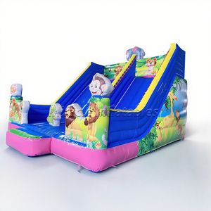 Bán Hot lâu đài Đảng Inflatable nhà bị trả lại với trượt cho thuê Bouncer Trampoline trượt - Product Image 1