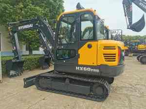 Nouvelle mini-excavatrice sur chenilles HX60 d'origine coréenne, 6 tonnes, mini-excavatrice Hyundai Hx55 en promotion - Product Image 2