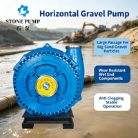 Pompa Pasir dan Kerikil Sentrifugal Horizontal Tahan Aus untuk Partikel Besar, untuk Ekstraksi Pasir Sungai, Pembersihan Waduk, dan Lumpur Bijih