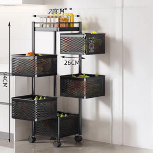 Étagère rotative multi-niveaux Cedar Space pour la <span class=keywords><strong>cuisine</strong></span> – Support de <span class=keywords><strong>rangement</strong></span> pour produits frais – Solution de <span class=keywords><strong>rangement</strong></span> mobile pour <span class=keywords><strong>cuisine</strong></span> - Product Image 1
