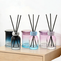 Bouteille en verre vide de 120 ml pour diffuseur d'arômes à bâtonnets, dégradé personnalisé, parfum d'ambiance, vente en gros