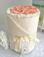 10 pièces/sac Papier d'emballage floral gaufré rose épais 3D pour bouquets et fournitures de fleuristes en gros