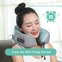 Dispositif de stimulation intelligente du nerf vague en forme de U pétrissage Shiatsu chauffé vibrant oreiller de massage du cou pour les douleurs au cou