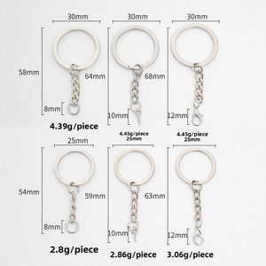 Accessoires de bijouterie DIY en métal, porte-clés sans nickel, respectueux de l'environnement, chaîne de suspension, cordon de porte-clés, pendentif de poupée - Product Image 3