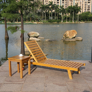<span class=keywords><strong>Tumbona</strong></span> <span class=keywords><strong>Plegable</strong></span> de Madera Maciza Anticorrosiva, Color Blanco, para Jardín, Piscina, Parque, Descanso - Product Image 3