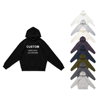 Sudadera Extra Grande de Alta Calidad, Lujosa, 100% Algodón, Felpa Francesa, Lisa, con Capucha, Técnicas Bordadas, Holgada
