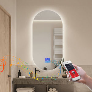 Espejos Inteligentes Miroir <span class=keywords><strong>de</strong></span> <span class=keywords><strong>salle</strong></span> <span class=keywords><strong>de</strong></span> <span class=keywords><strong>bain</strong></span> ovale à <span class=keywords><strong>led</strong></span> design étanche pour le salon avec désembueur - Product Image 6