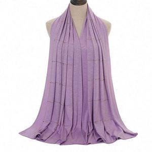 Hiyab para Mujeres Musulmanas, Pañuelo Islámico Moderno y Popular, con Adornos, de Lona y Poliéster, en Bolsa Individual, ZYF-1456 - Product Image 5