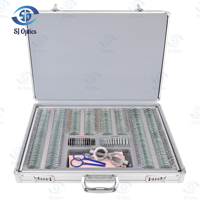 Set Bingkai Uji Optik SJ Optics 266 PCS Kaca Logam WZ-266JS, Kit Bingkai Uji Optometri, Bingkai Uji Pemeriksaan Mata untuk Klinik Mata