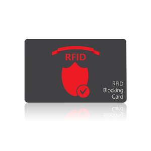 Bloqueador de tarjetas de bloqueo RFID NFC, 13,56 mhz, señal de PVC impresa personalizada, tarjeta de crédito segura - Product Image 5